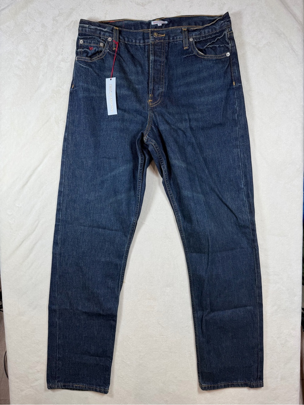 NWT Frances Valentine Size 8 Casey 5 Pocket Women's Dark Blue Straight Jeans